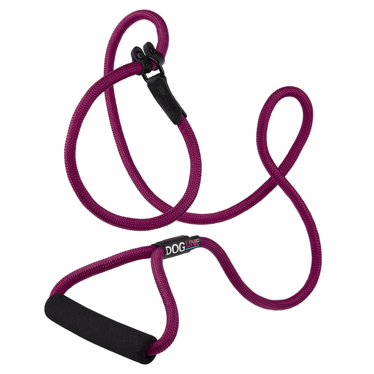 Round Nylon Slip Lead Berry 1 2" 6' Dog Leashes Dogline