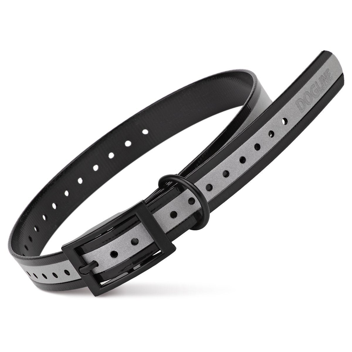 Biothane E-Collar Replacement Reflective Strap Black 11”-26” Dog Collars Dogline