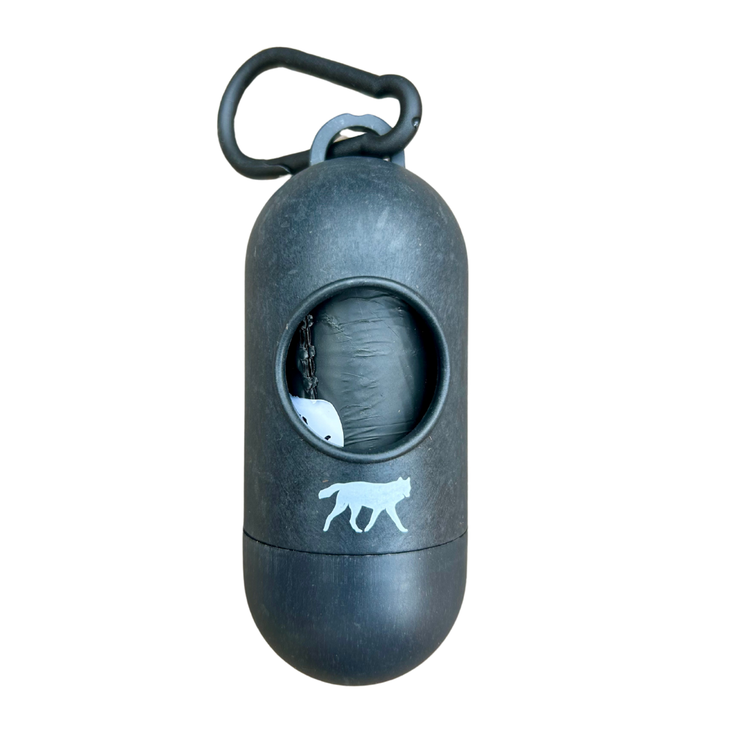 bamboo poop bag dispenser + compostable roll Dog Poop Bag Dispenser rōmng