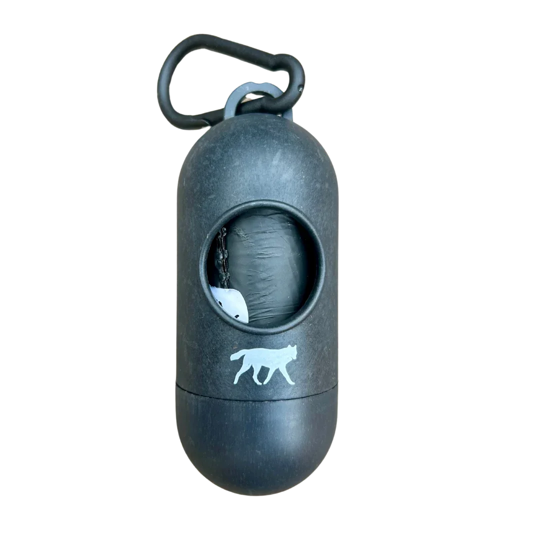 bamboo poop bag dispenser + compostable roll Dog Poop Bag Dispenser rōmng
