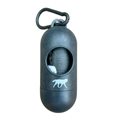 bamboo poop bag dispenser + compostable roll Dog Poop Bag Dispenser rōmng