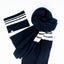 Cashmere Blend Scarf sets for Pets and their humans, Black and White BANDANA BESPOKE PAWS