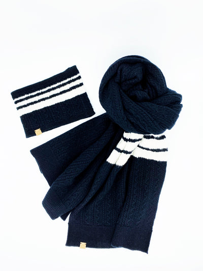 Cashmere Blend Scarf sets for Pets and their humans, Black and White Dog Scarf BESPOKE PAWS