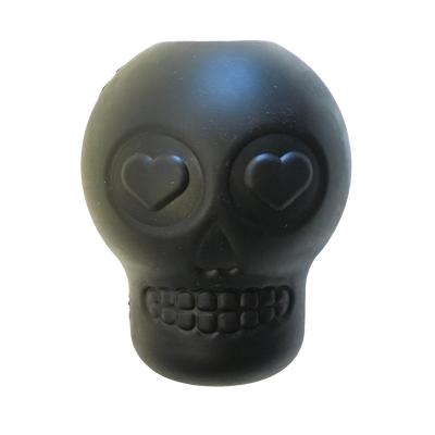 Magnum Sugar Skull Dog Chew Toy & Treat Dispenser - USA Made | SodaPup LARGE BLACK SKULL Rubber Dog Toys SodaPup/True Dogs, LLC