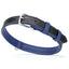 Soft Leather Dual-Color Flat Dog Collar Royal Blue 19-24" 1" Dog Collars Dogline