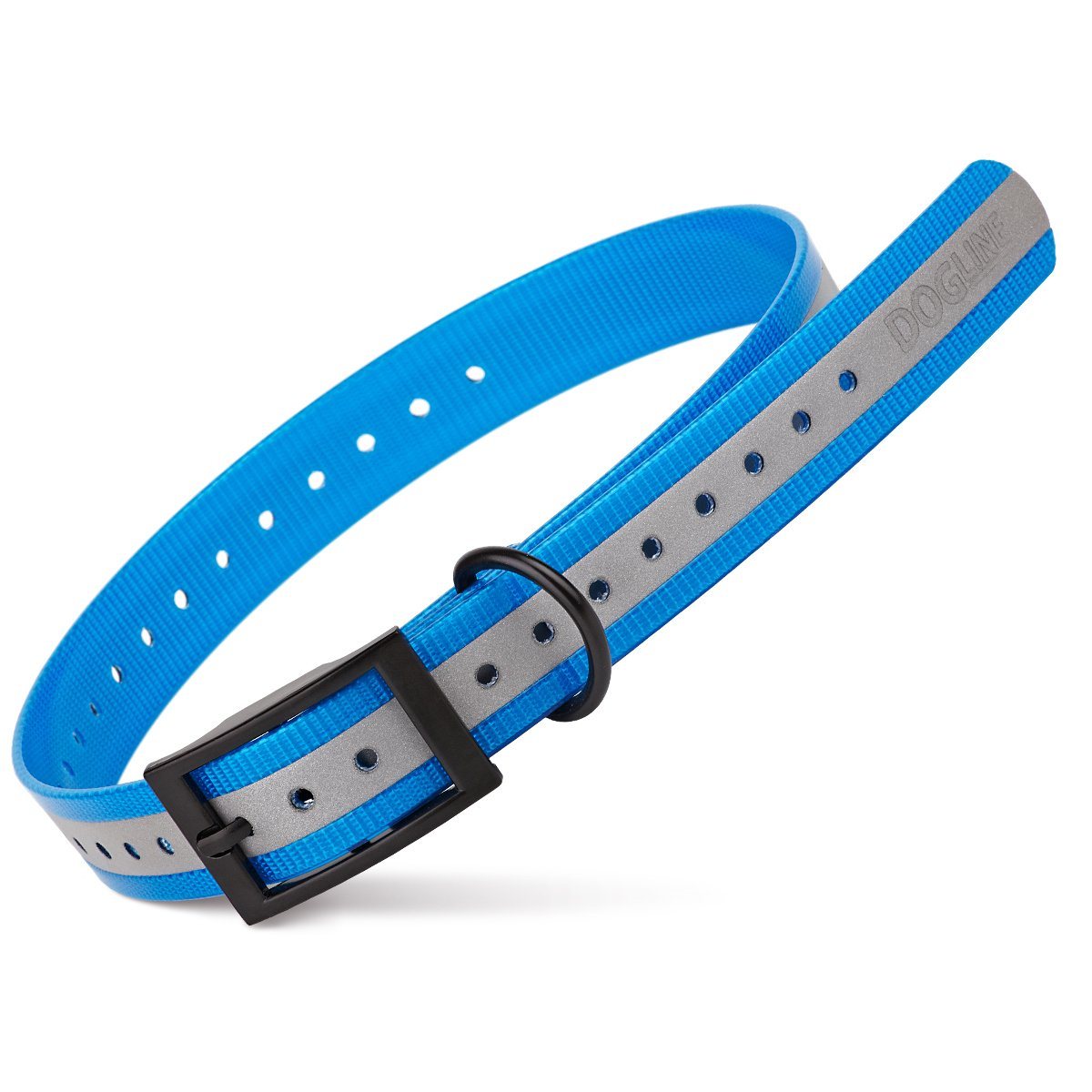 Biothane E-Collar Replacement Reflective Strap Blue 11”-26” Dog Collars Dogline
