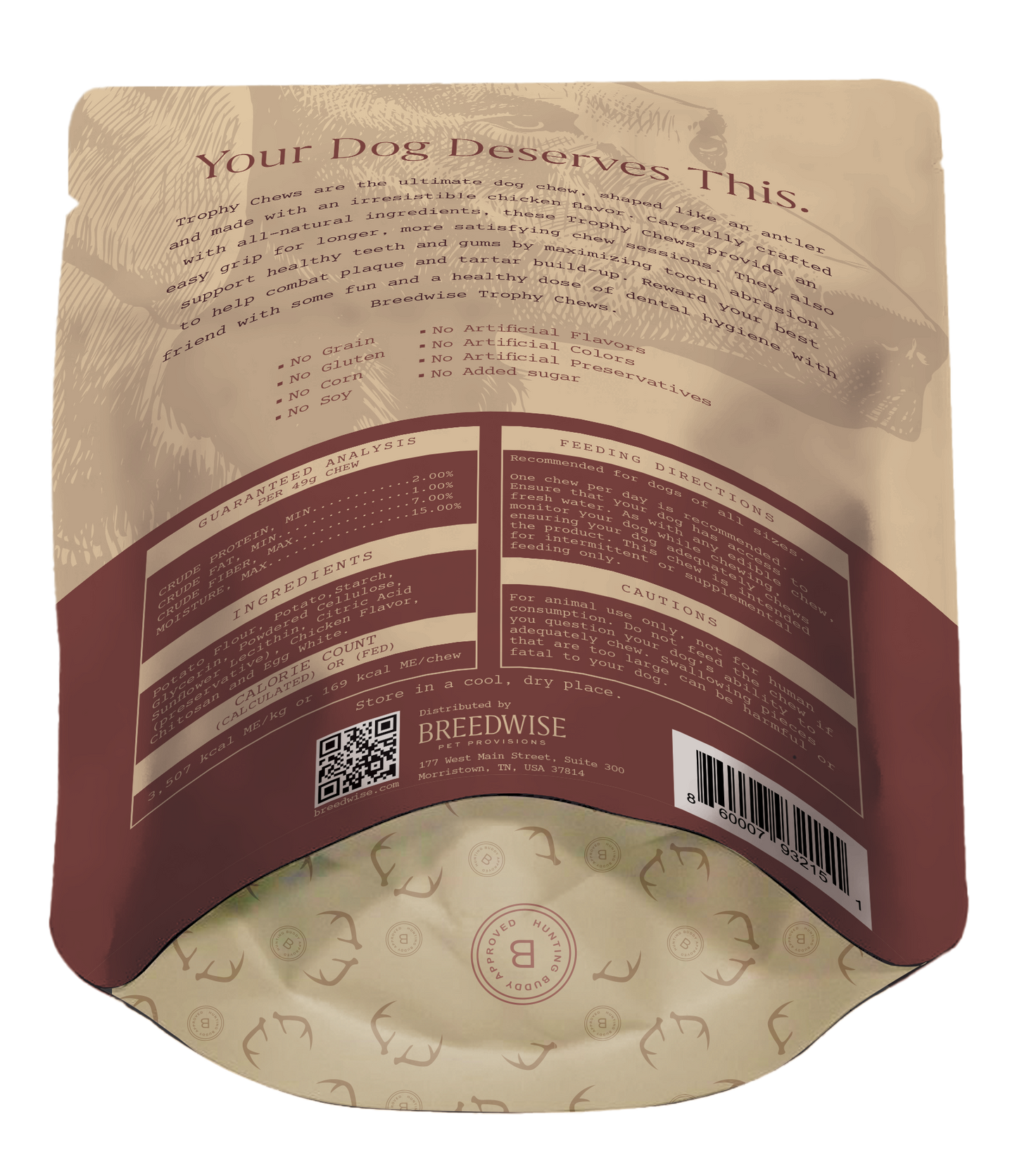 Trophy Chews™ Antler-Shaped Dental Treats Dog Treat Breedwise Pet Provisions