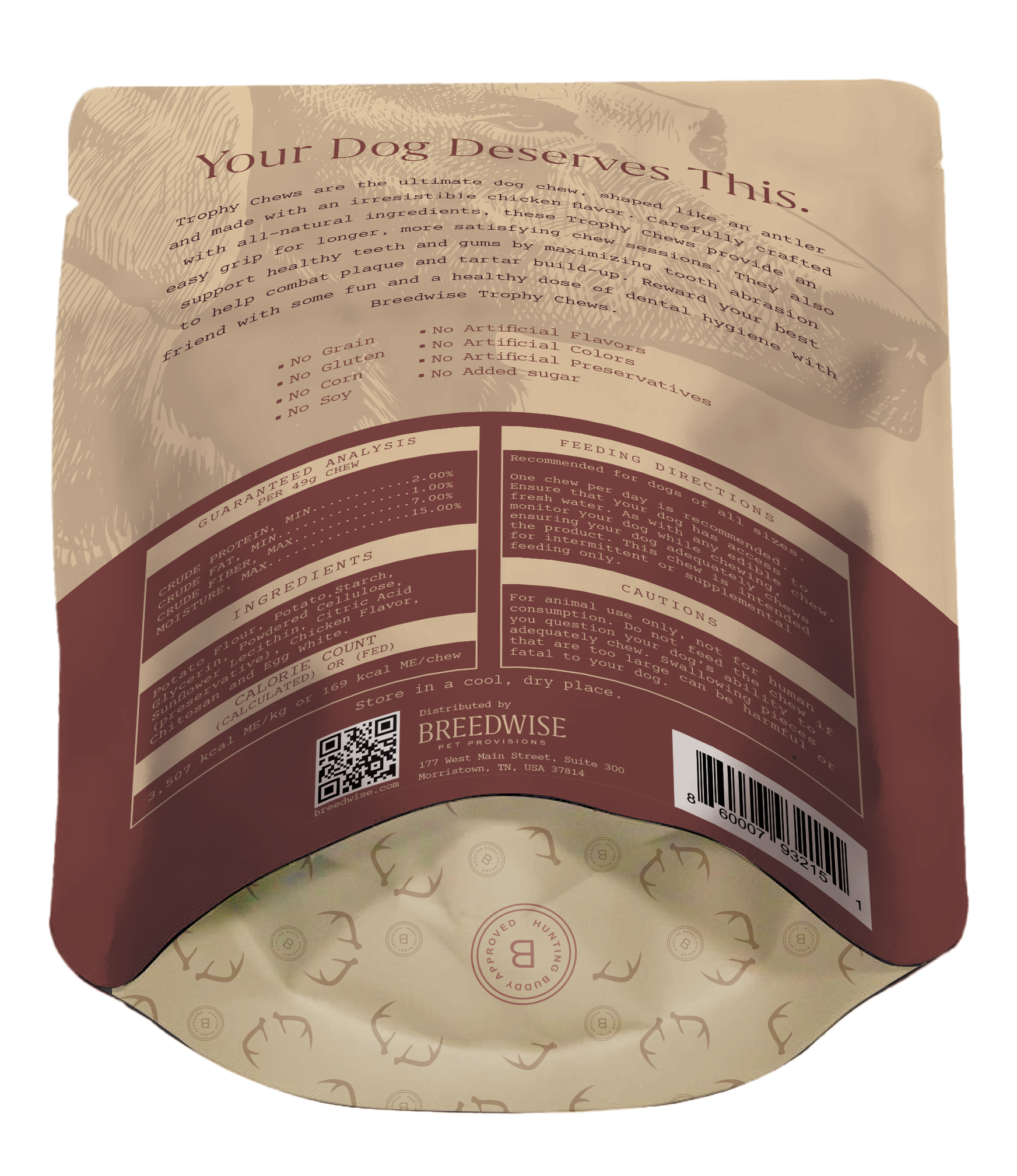 Trophy Chews™ Antler-Shaped Dental Treats Dog Treat Breedwise Pet Provisions