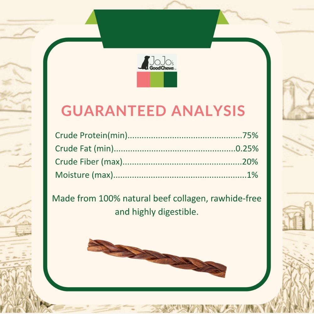 All-Natural Braided Collagen Stick Dog Treats, Supports Joint, Skin & Coat Health – 12-Inch Standard (25/Case) Dog Treats American Pet Supplies