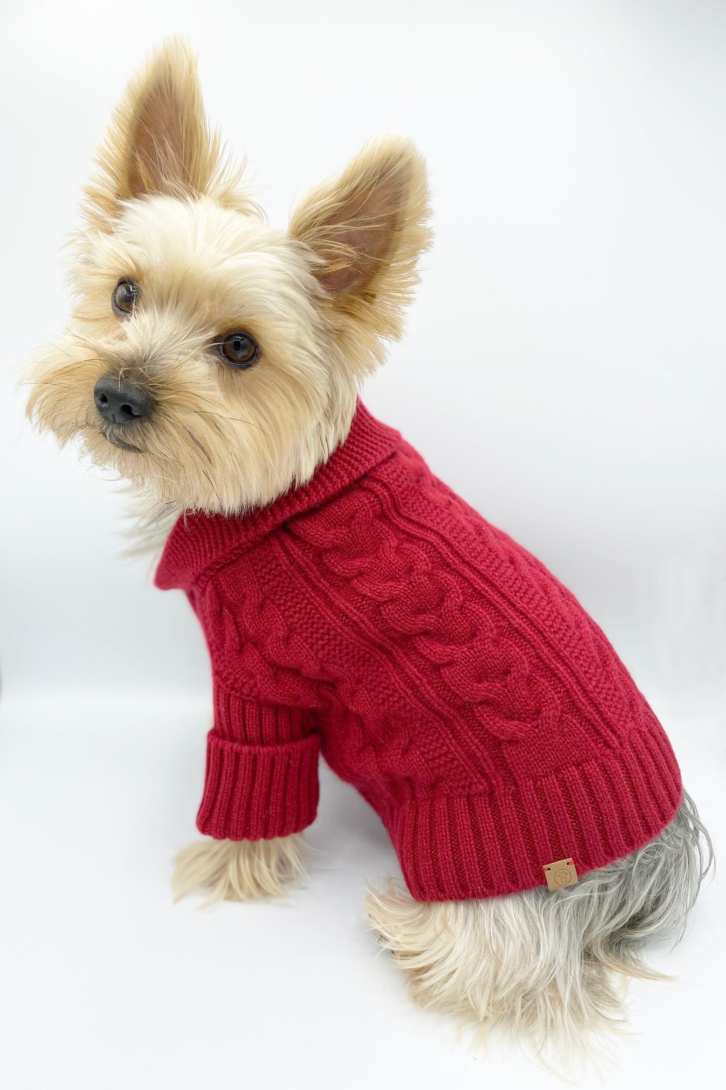Brooklyn Cashmere Cardigan, Garnet SMALL Sweaters BESPOKE PAWS
