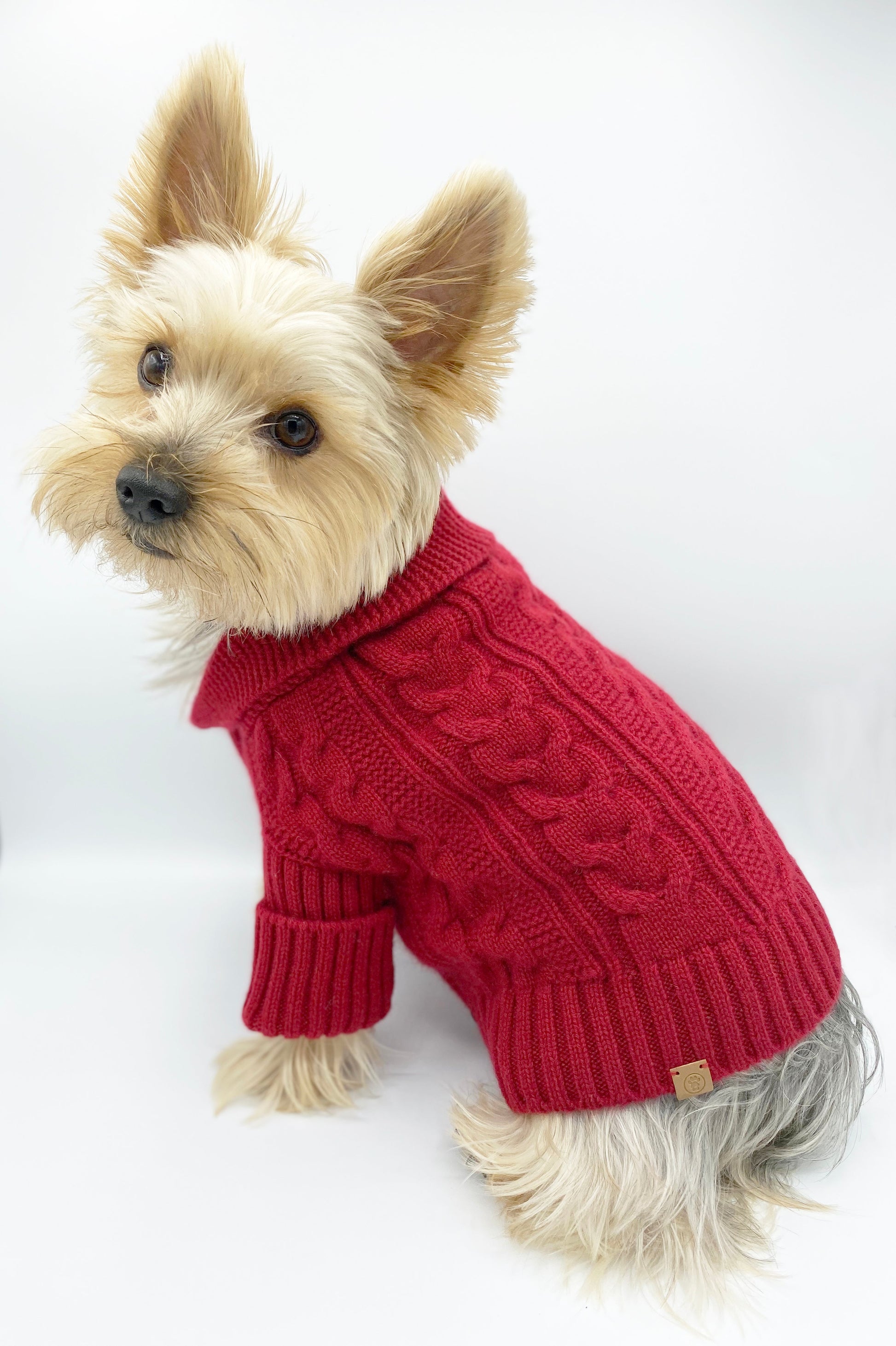 Brooklyn Cashmere Cardigan, Garnet SMALL Sweaters BESPOKE PAWS