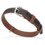 Soft Leather Dual-Color Flat Dog Collar Brown 15-19" 3 4" Dog Collars Dogline