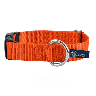 1″ Rust Nylon Dog Collar 2 Hounds Design
