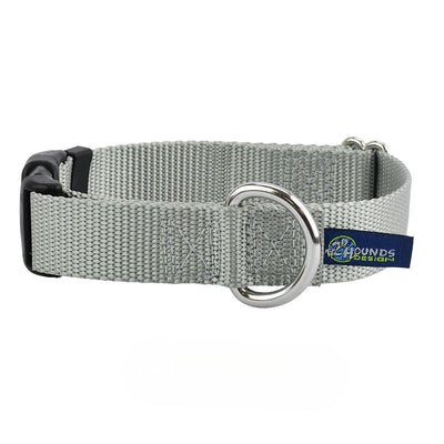 5/8″ and 1″ Silver Nylon Dog Collar 2 Hounds Design