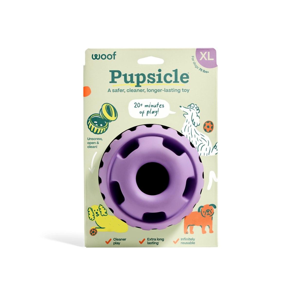 The Pupsicle - Lavender X-Large Woof