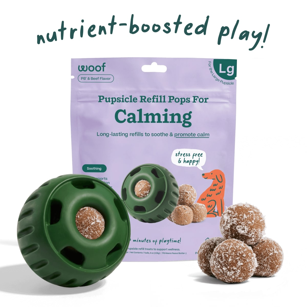 Woof Pupsicle Pops Calming Wellness Pops Dog Treats Woof Pet
