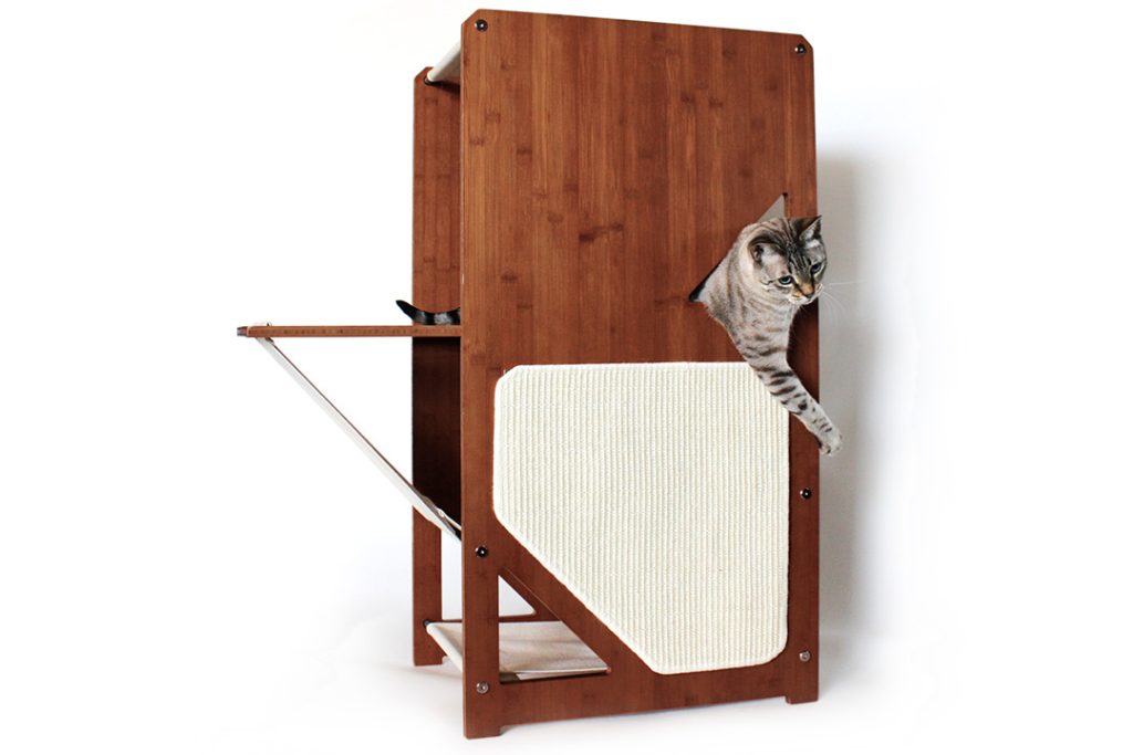 The Overlook - Sturdy - Bamboo Cat Tree Cat Condo Catastrophic Creations