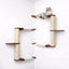 The Catacombs - Cat Tree Scratching Post System English Chestnut Bamboo Natural Canvas 16" Cat Condo Catastrophic Creations