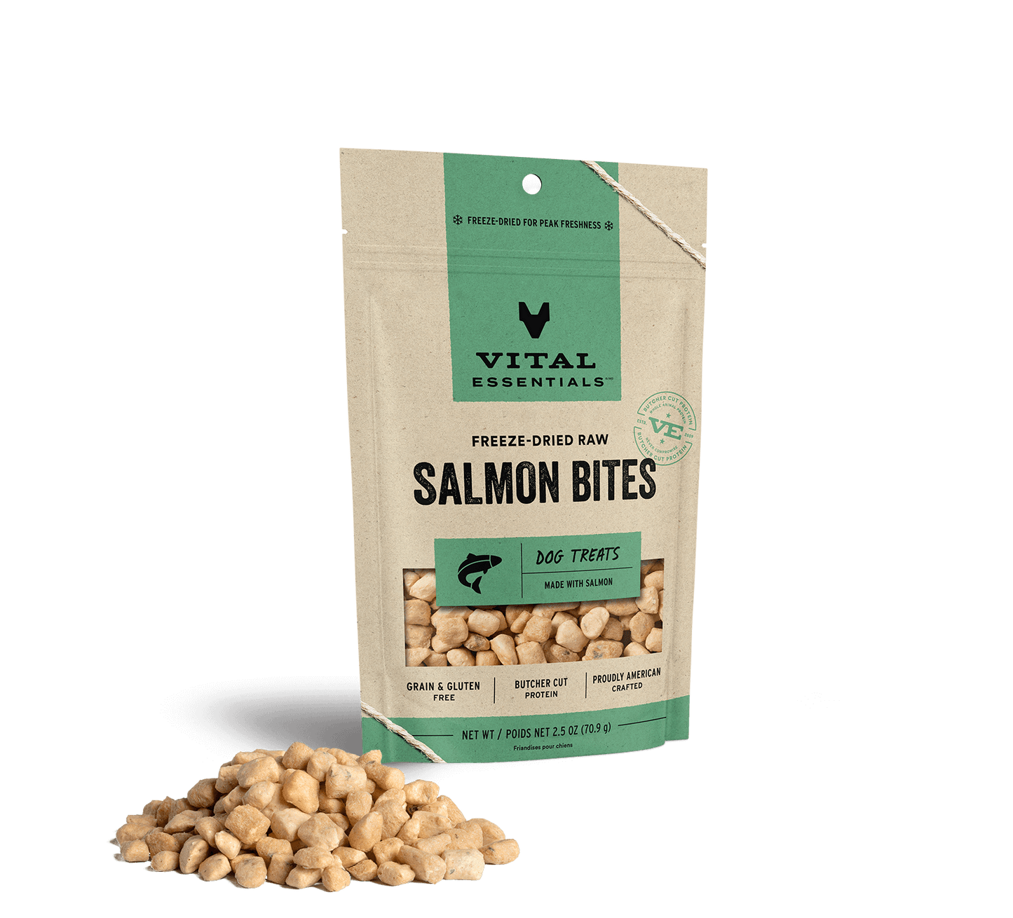 Vital Essentials Raw Salmon Bites FD Dog Treats 2.5 oz Vital Essentials