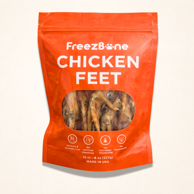 Freezbone Whole Chicken Feet Dental Treats for Dogs - Human Grade - Single Ingredient Dog Treats Freezbone