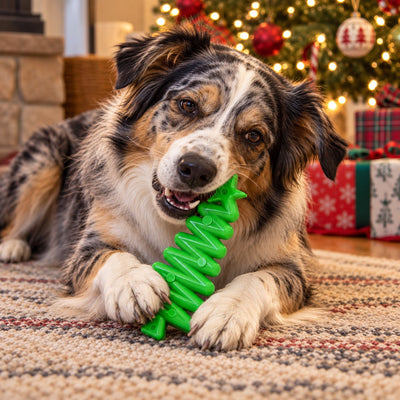 Christmas Tree Nylon Dog Chew Toy for Aggressive Chewers | USA Made & FDA Compliant Nylon Dog Toys SodaPup/True Dogs, LLC