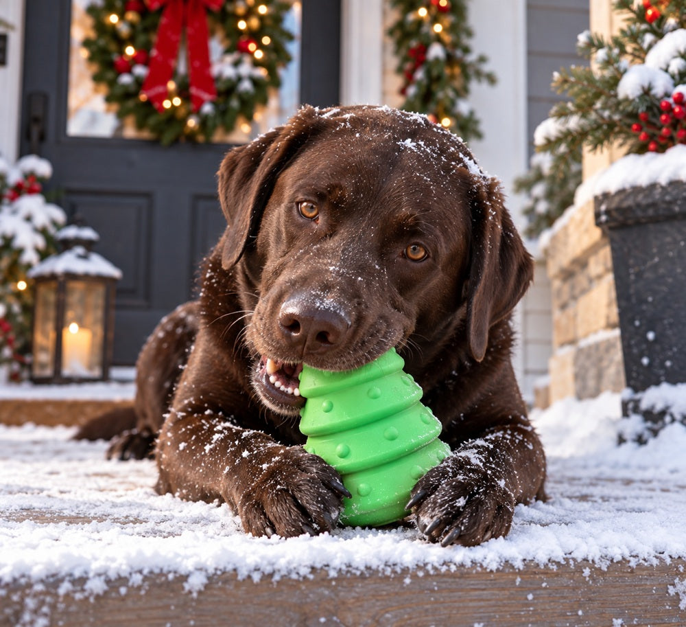 Christmas Tree Dog Toy - Durable Rubber Chew Toy for Large Dogs | USA Made Rubber Dog Toys SodaPup/True Dogs, LLC