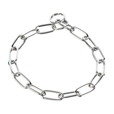 Herm Sprenger - Long Link Fur Saver Collar - Chrome Collars, Choke Chain Dog Collars Dogline