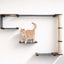 The Climb Condo - Cat Wall Climbing System English Chestnut Bamboo Charcoal Gray Canvas None Cat Condo Catastrophic Creations