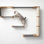 The Climb Condo - Cat Wall Climbing System Natural Bamboo Charcoal Gray Canvas None Cat Condo Catastrophic Creations
