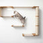 The Climb Condo - Cat Wall Climbing System Natural Bamboo Natural Canvas None Cat Condo Catastrophic Creations