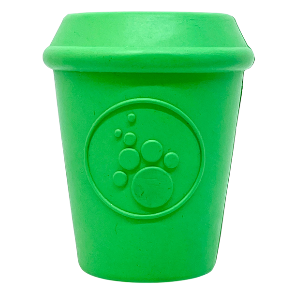 Coffee Cup Rubber Dog Chew Toy for Power Chewers | Treat Dispenser | USA Made Rubber Dog Toys SodaPup/True Dogs, LLC