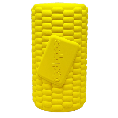 Corn on the Cob Dog Toy - Durable Rubber Treat Dispenser | USA Made Corn on the Cob Toy - Medium Rubber Dog Toys SodaPup/True Dogs, LLC