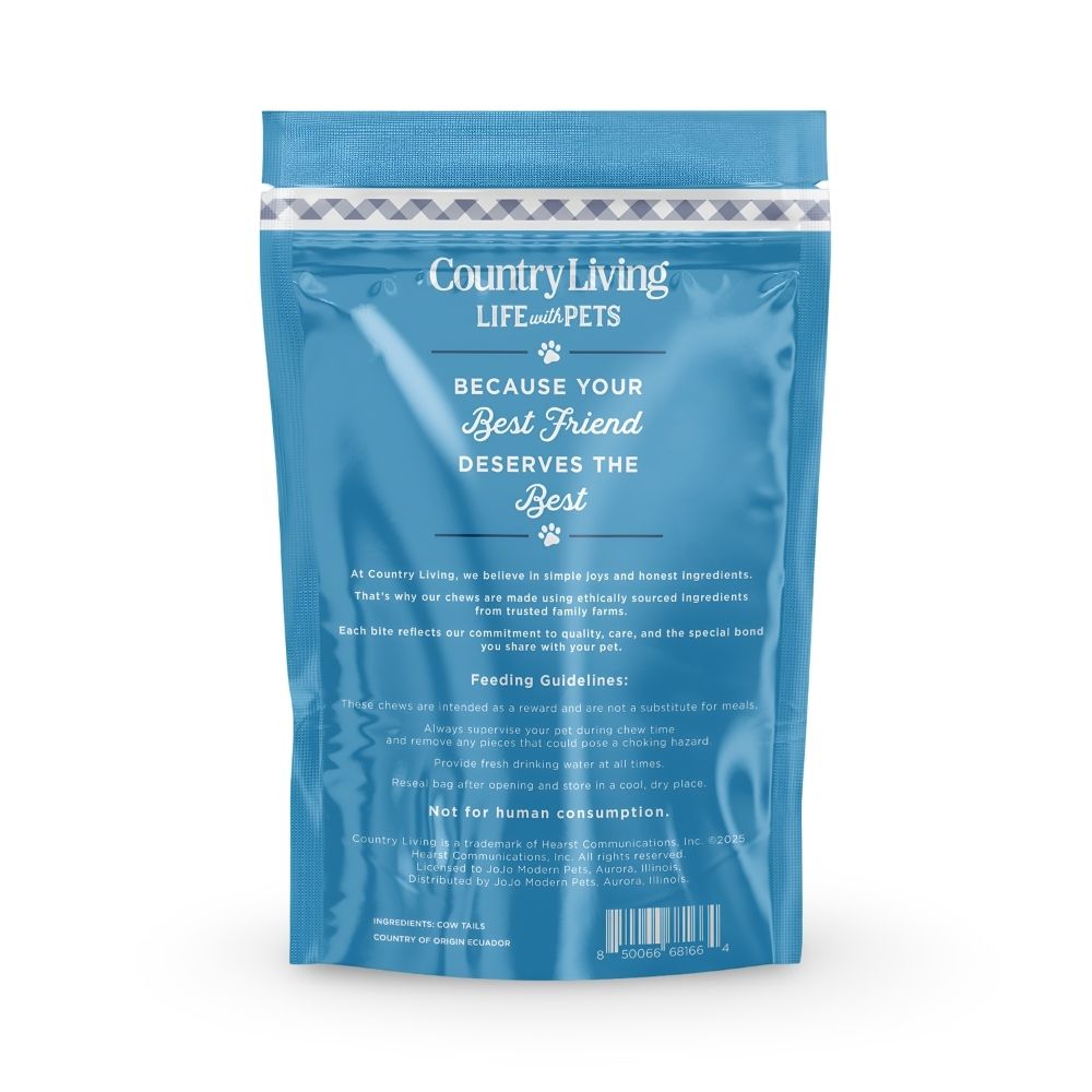 Country Living 5”-7” Cow Tails Dog Chews – 10 Count Bag – All-Natural, Single-Ingredient, Long-Lasting Beef Chews – High-Protein, Grain-Free – Promotes Dental Health Dog Treats American Pet Supplies