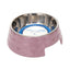 Country Living Set of 2 Diamond Twill Melamine Dog Bowls with Removable Stainless Steel Inserts – Wood Rose Bowl American Pet Supplies