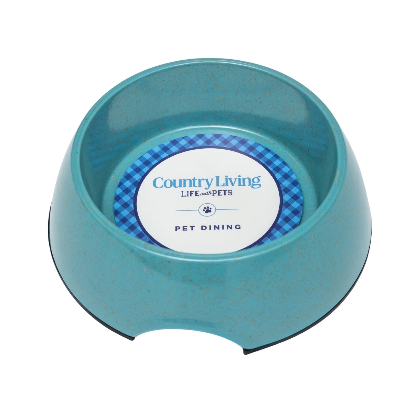 Country Living Set of 2 Natural Fiber Dog Bowls – Teal Blue Bamboo Bowls American Pet Supplies