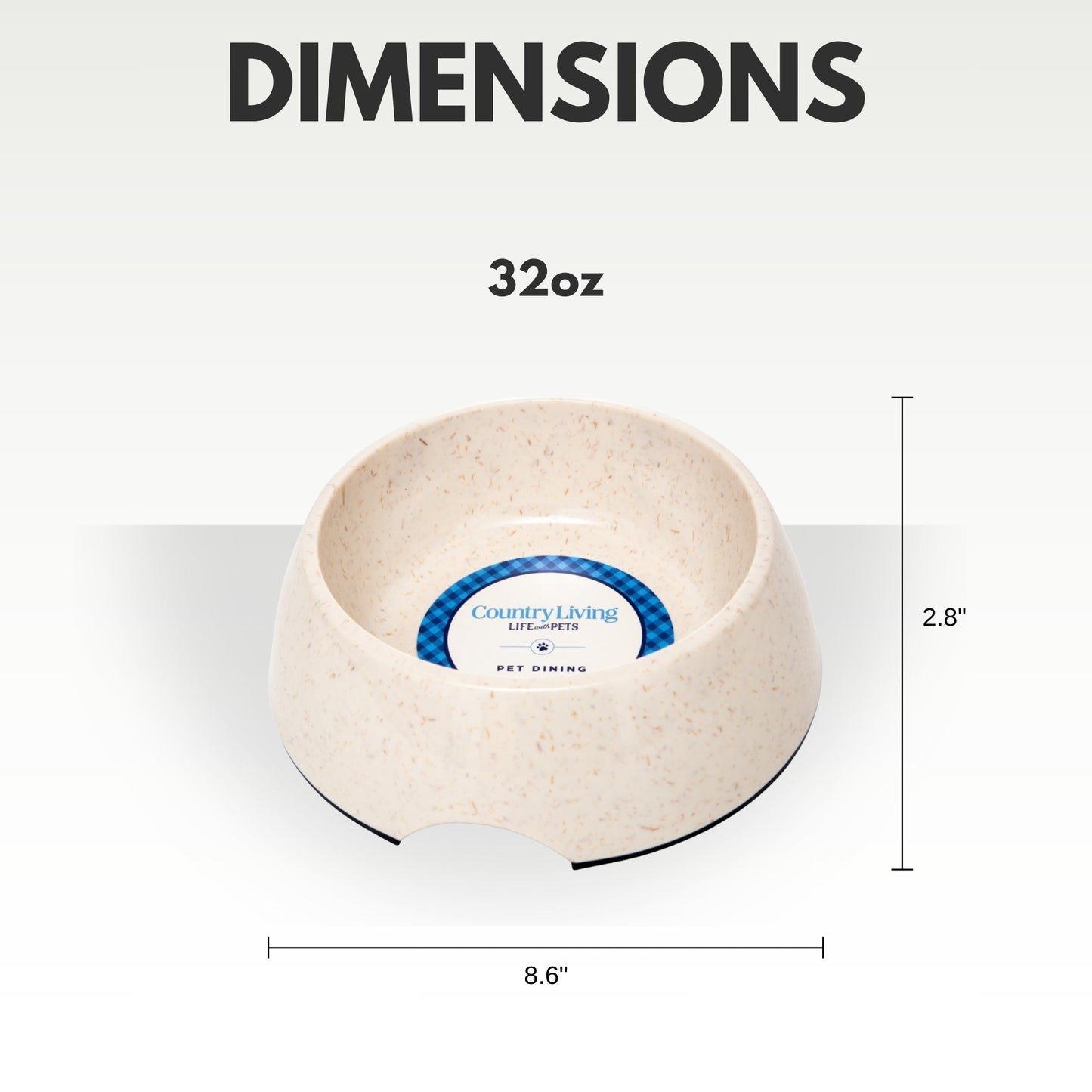 Country Living Set of 2 Natural Fiber Dog Bowls – White Swan Bamboo Bowls American Pet Supplies