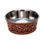 Country Living Set of 2 Stainless Steel Dog Bowls – Farmhouse Style, Ideal for Small to Medium Dogs Bowl American Pet Supplies