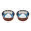 Country Living Set of 2 Stainless Steel Dog Bowls – Farmhouse Style, Ideal for Small to Medium Dogs Bowl American Pet Supplies