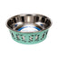 Country Living Set of 2 Stainless Steel Dog Bowls – Farmhouse Style, Ideal for Small to Medium Dogs Bowl American Pet Supplies