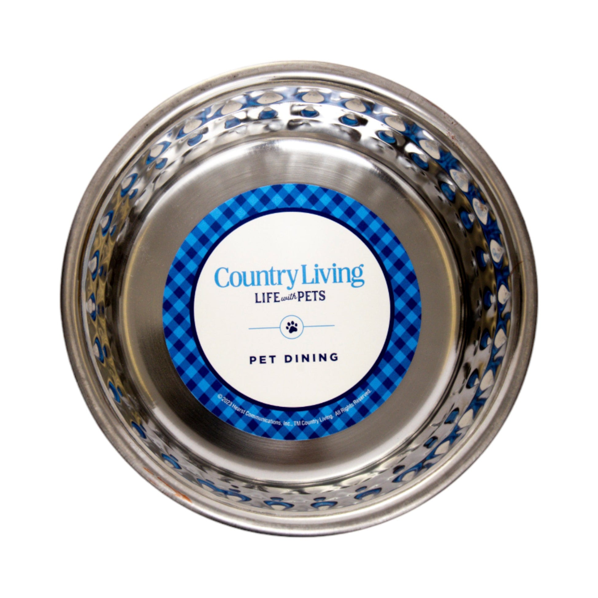 Country Living Set of 2 Hammered Stainless Steel Dog Bowls – Lavender Bowl American Pet Supplies