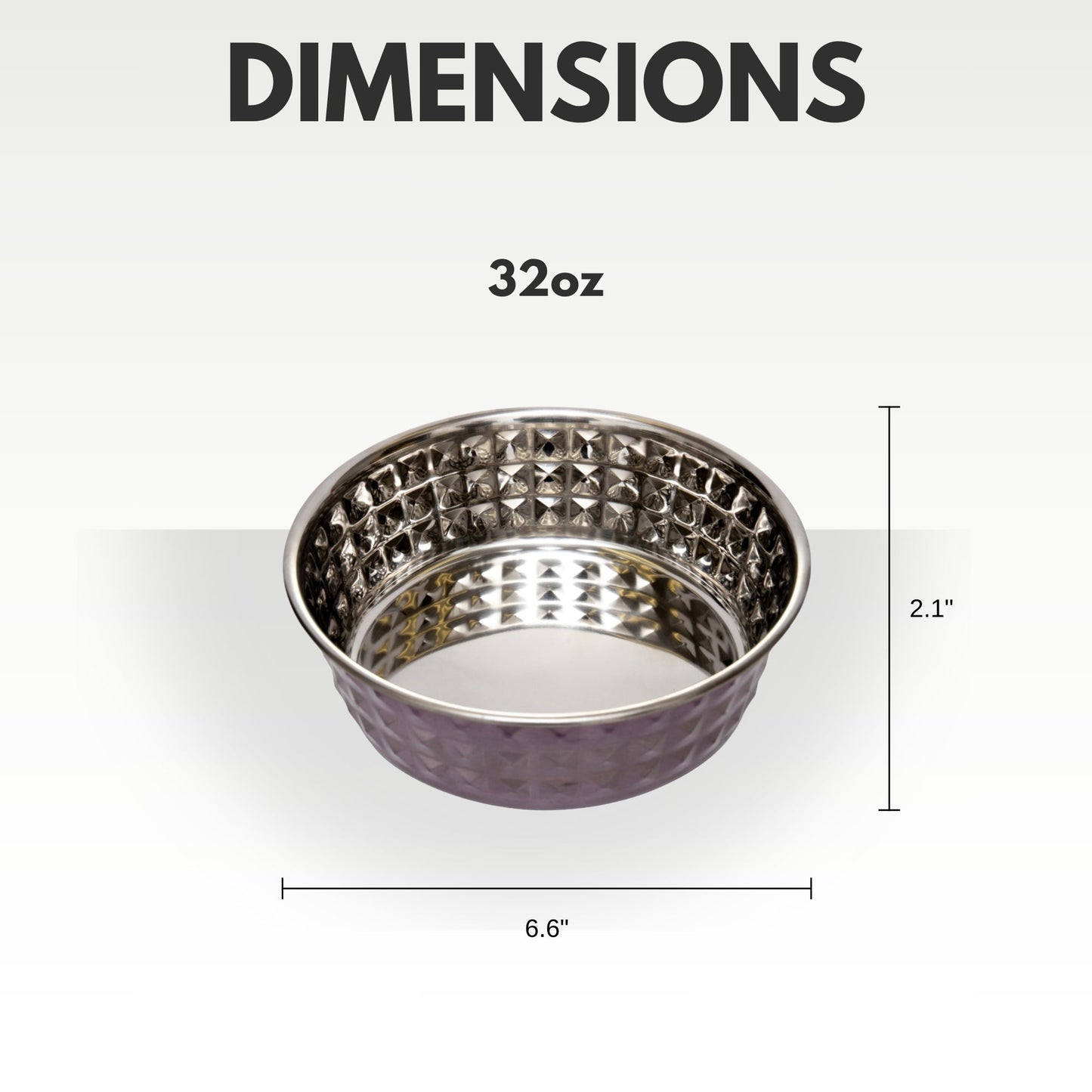 Country Living Set of 2 Hammered Stainless Steel Dog Bowls – Lavender Bowl American Pet Supplies