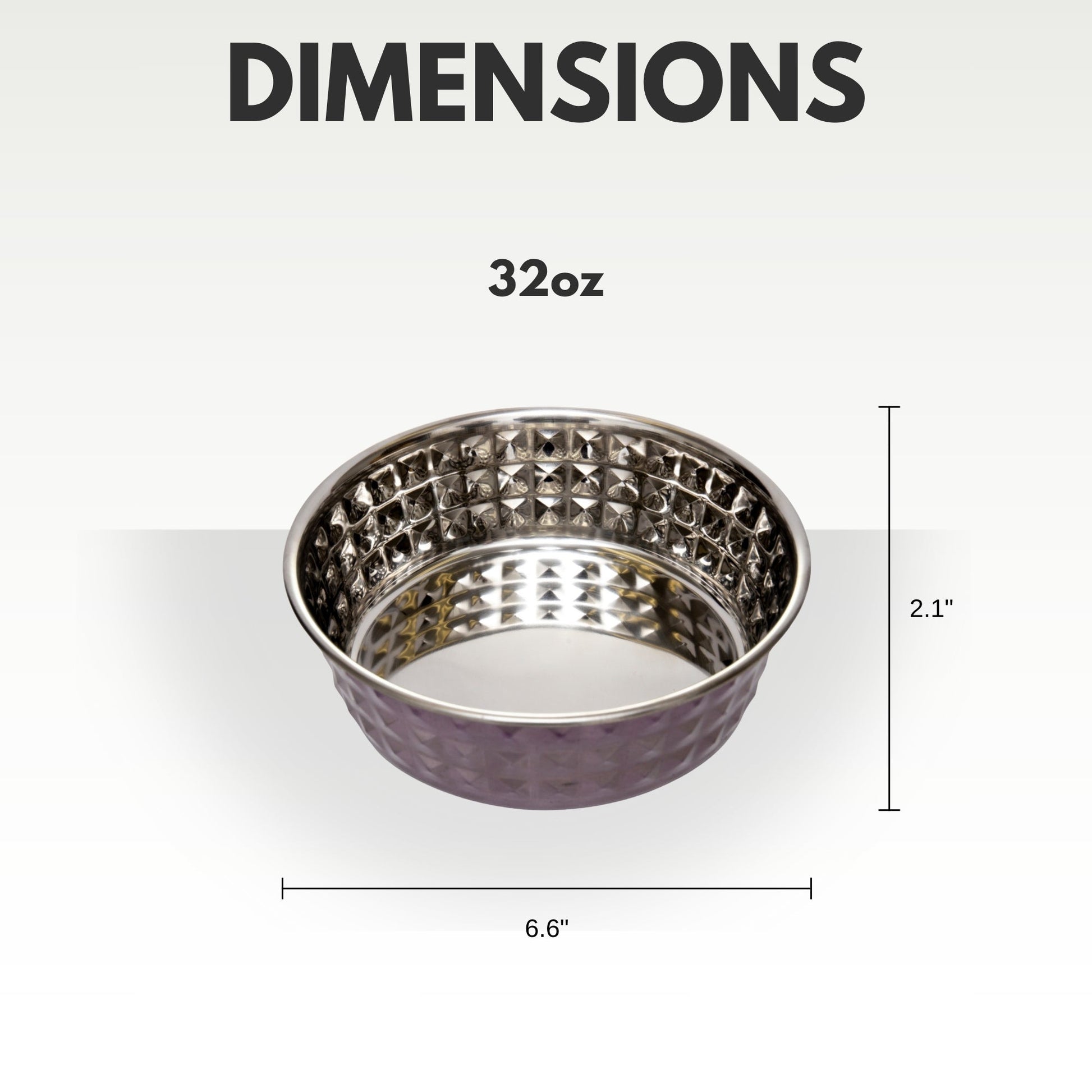 Country Living Set of 2 Hammered Stainless Steel Dog Bowls – Lavender Bowl American Pet Supplies