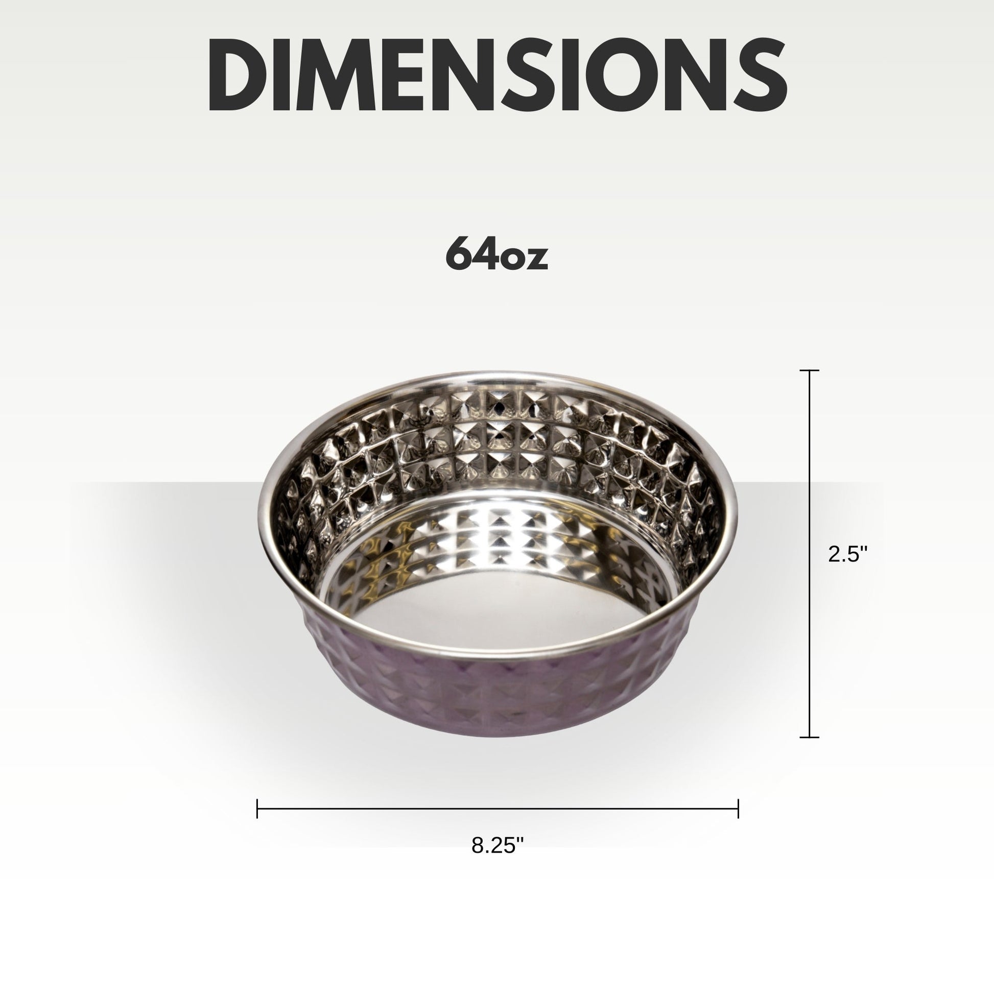 Country Living Set of 2 Hammered Stainless Steel Dog Bowls – Lavender Bowl American Pet Supplies