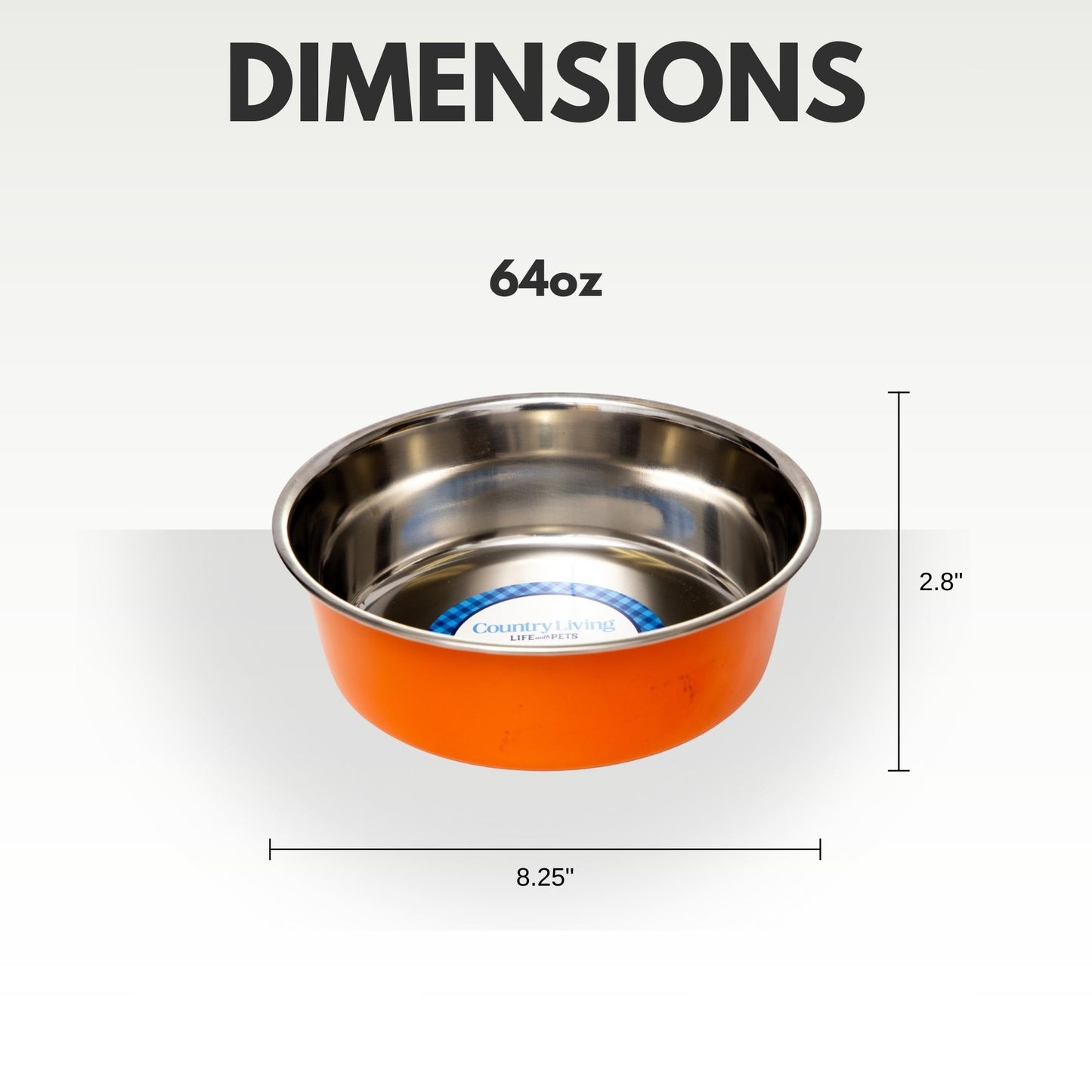 Country Living Set of 2 Heavy Gauge Stainless Steel Dog Bowls - Perfect for Food & Water Bowl American Pet Supplies
