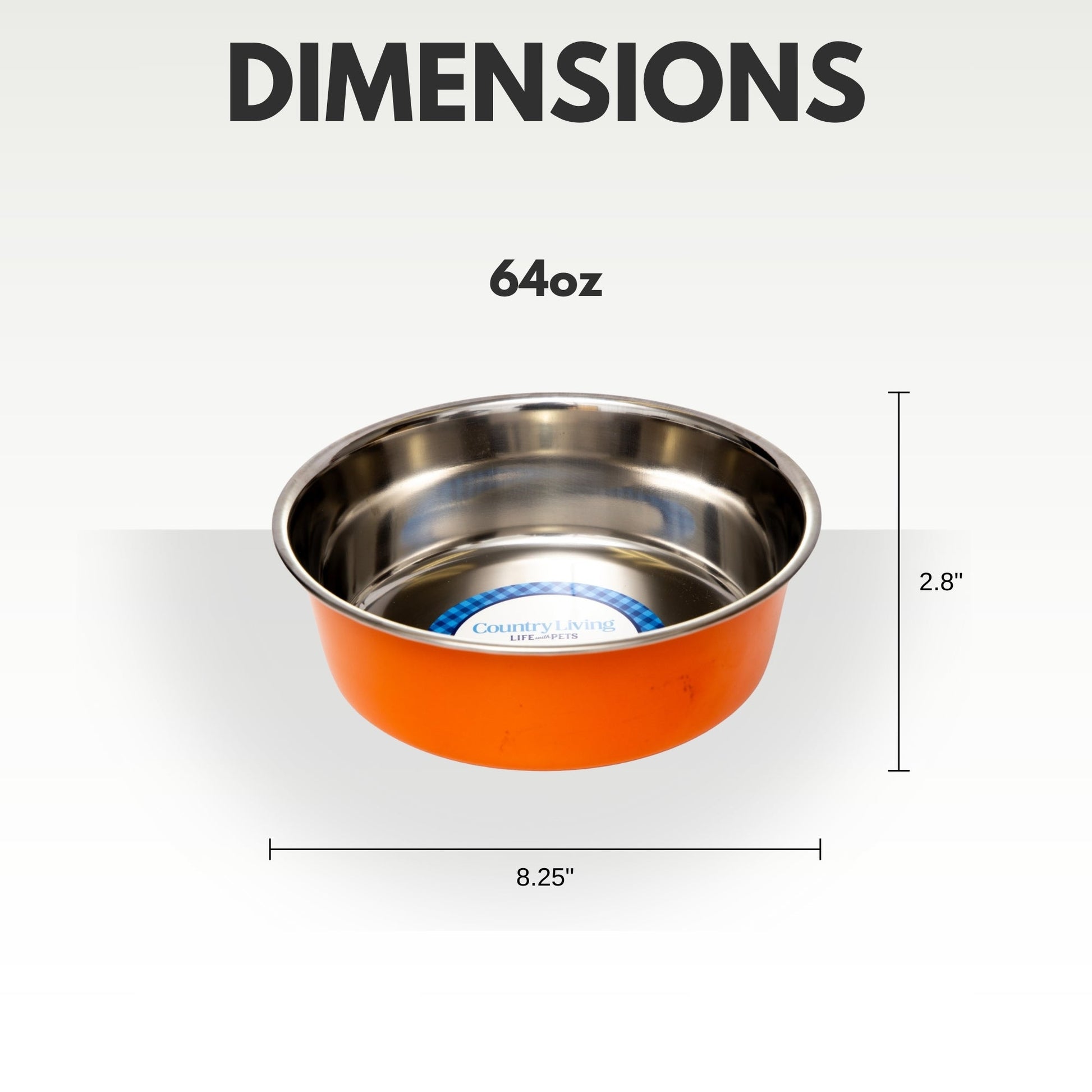 Country Living Set of 2 Heavy Gauge Stainless Steel Dog Bowls - Perfect for Food & Water Bowl American Pet Supplies