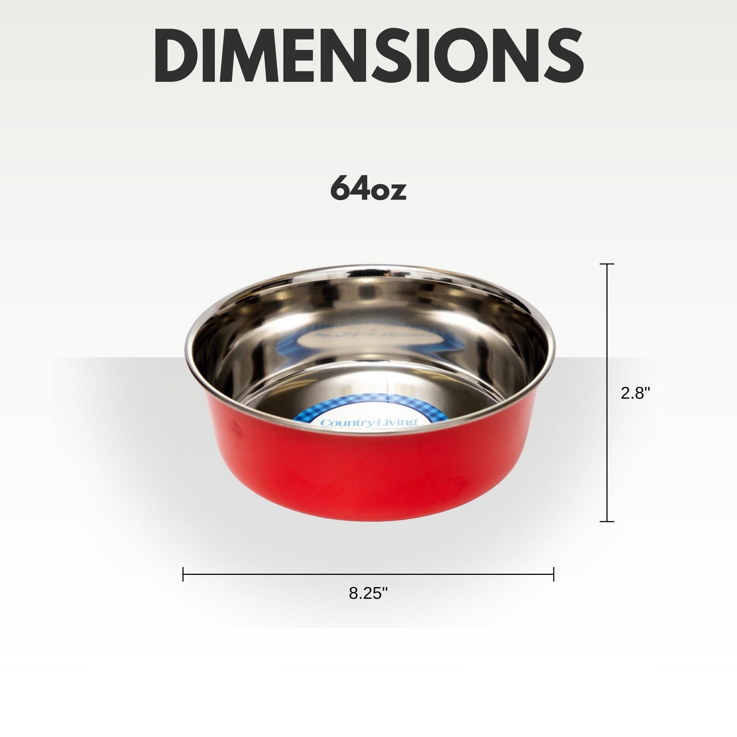 Country Living Set of 2 Heavy Gauge Stainless Steel Dog Bowls - Perfect for Food & Water Bowl American Pet Supplies