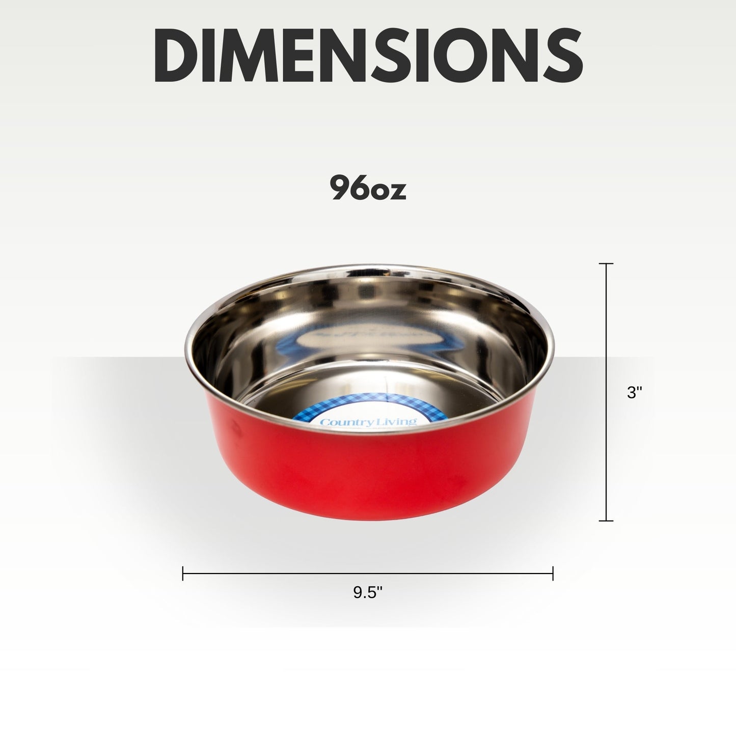 Country Living Set of 2 Heavy Gauge Stainless Steel Dog Bowls - Perfect for Food & Water Bowl American Pet Supplies