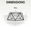 Country Living Elevated Single Dog Bowl Feeder – Geometric Design with Removable Stainless Steel Bowl Elevated Feeders American Pet Supplies