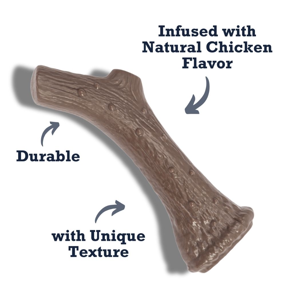 Country Living Nylon Antler Dog Chew Toy – with Natural Chicken Flavor Chew Toys American Pet Supplies