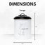Country Living Set of 3 Pet Treat Storage Canisters – Black & White Containers American Pet Supplies